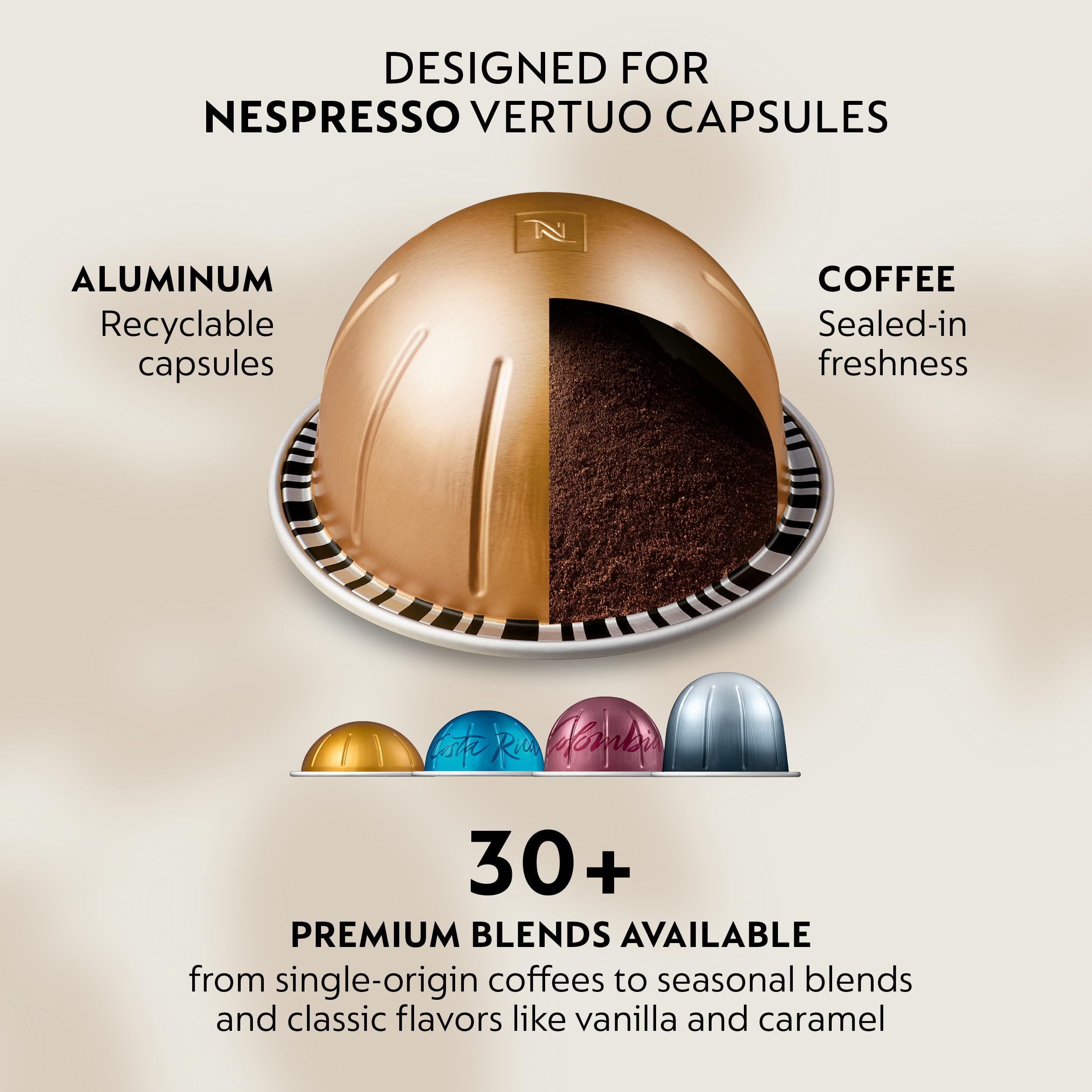 Single Serve Coffee and Espresso Maker with Crema