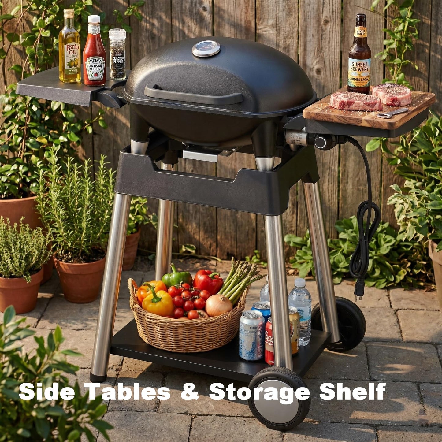 Outdoor Electric Grill for Versatile Backyard Cooking