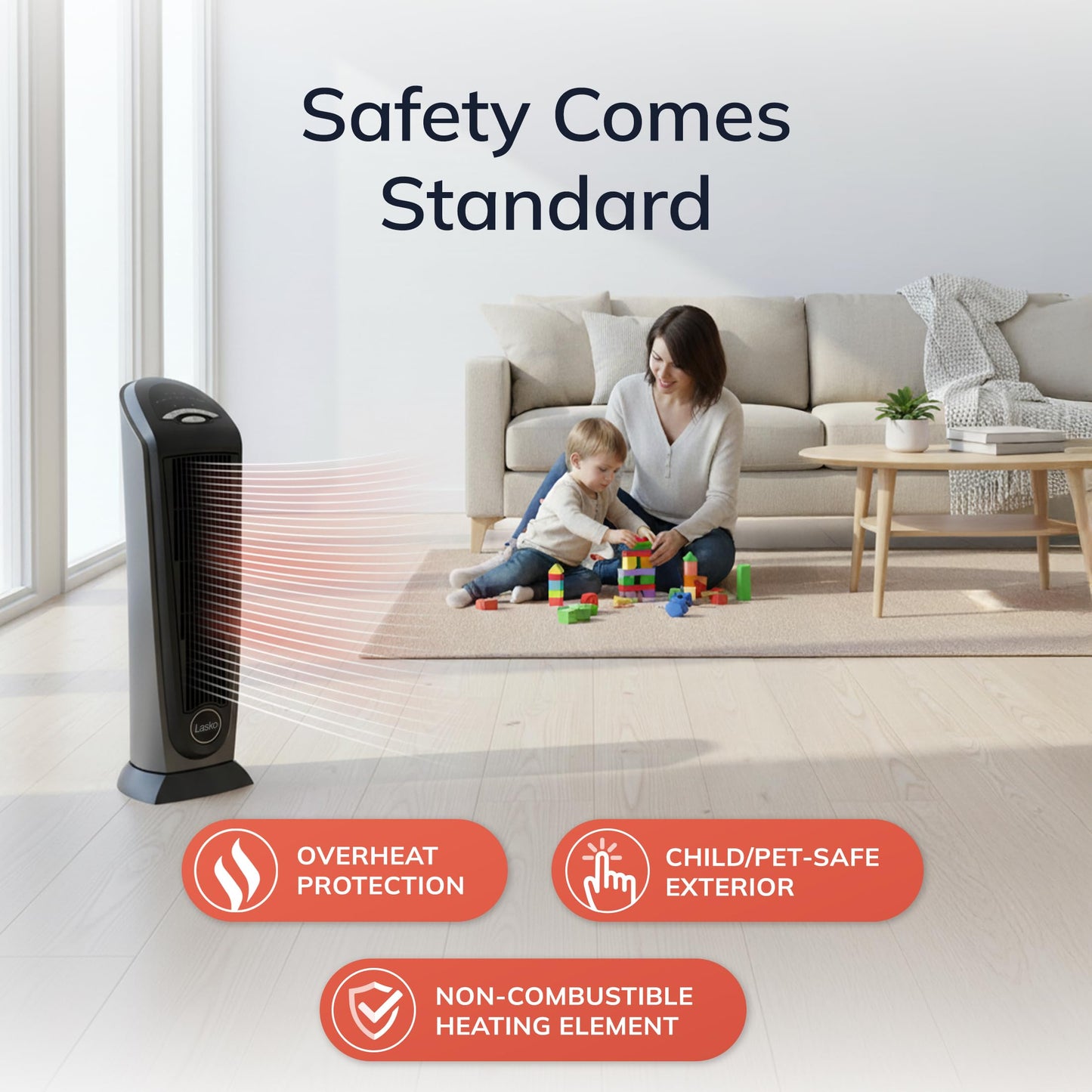 Ceramic Tower Space Heater with Remote Timer