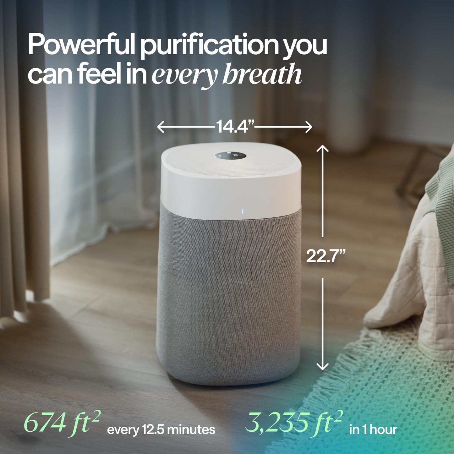 Large Room Air Purifier with Smart Filtration