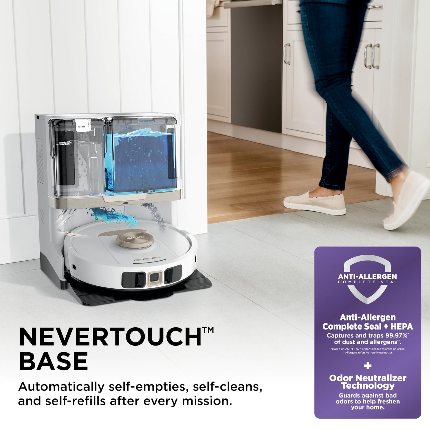 Robot Vacuum & Mop with Self-Cleaning Dock Set