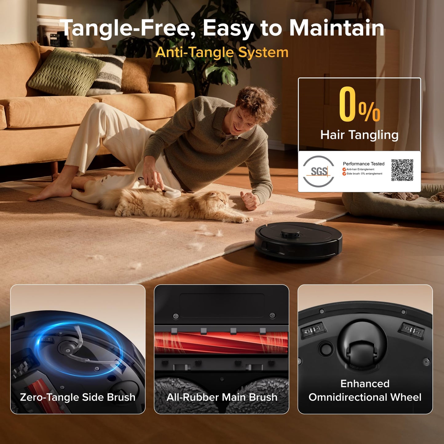 Robot Vacuum & Mop with Auto-Wash Dock