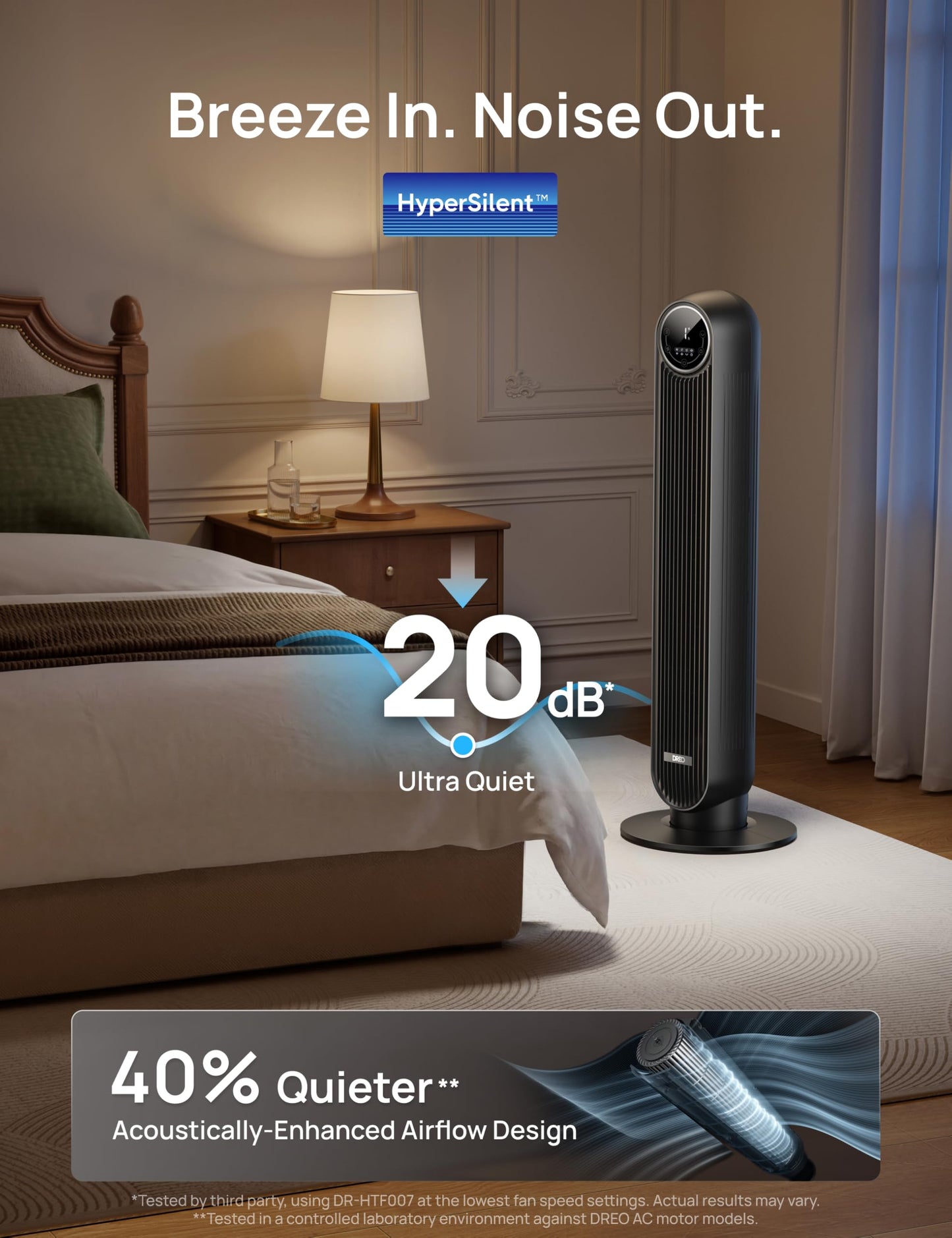36-Inch Tower Fan with High-Speed Airflow