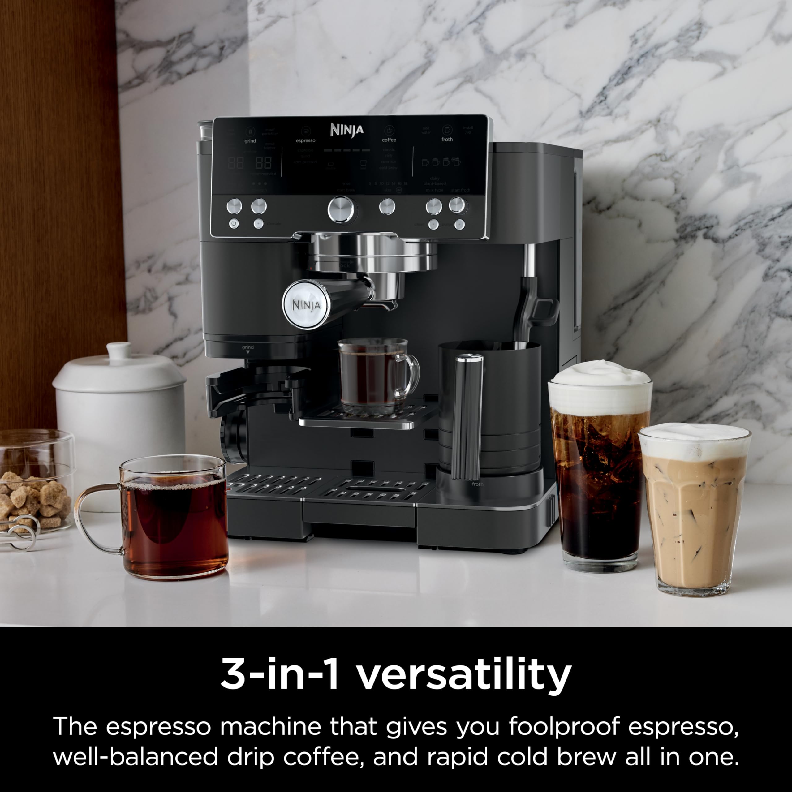 Ninja Luxe Café Premier Series, Espresso Machine, Drip Coffee Maker set