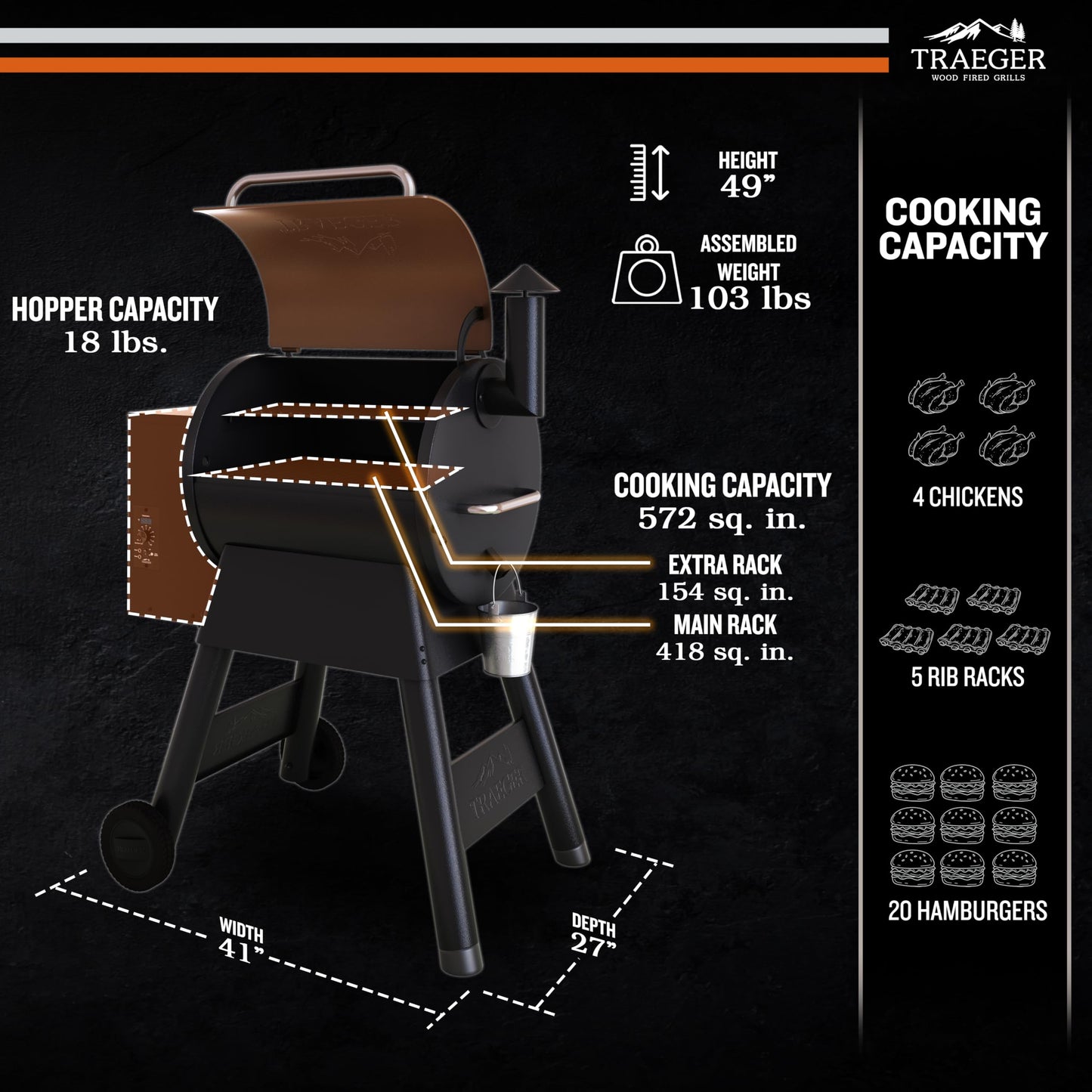 Wood Pellet Grill and Smoker with 6-in-1 Cooking