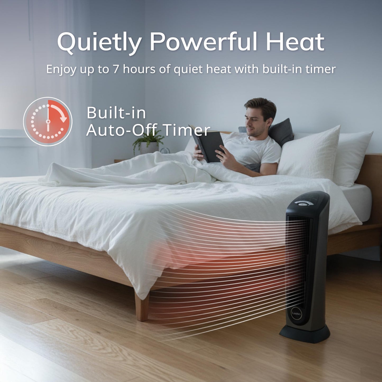 Ceramic Tower Space Heater with Remote Timer