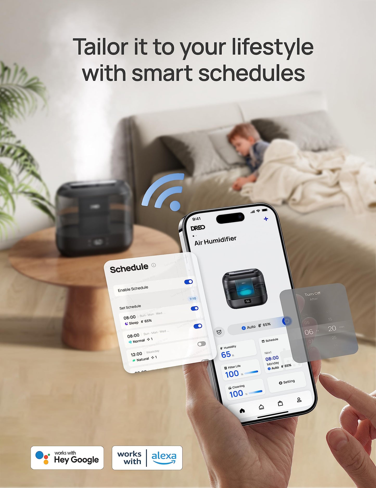 Smart Cool Mist Humidifier with App Control