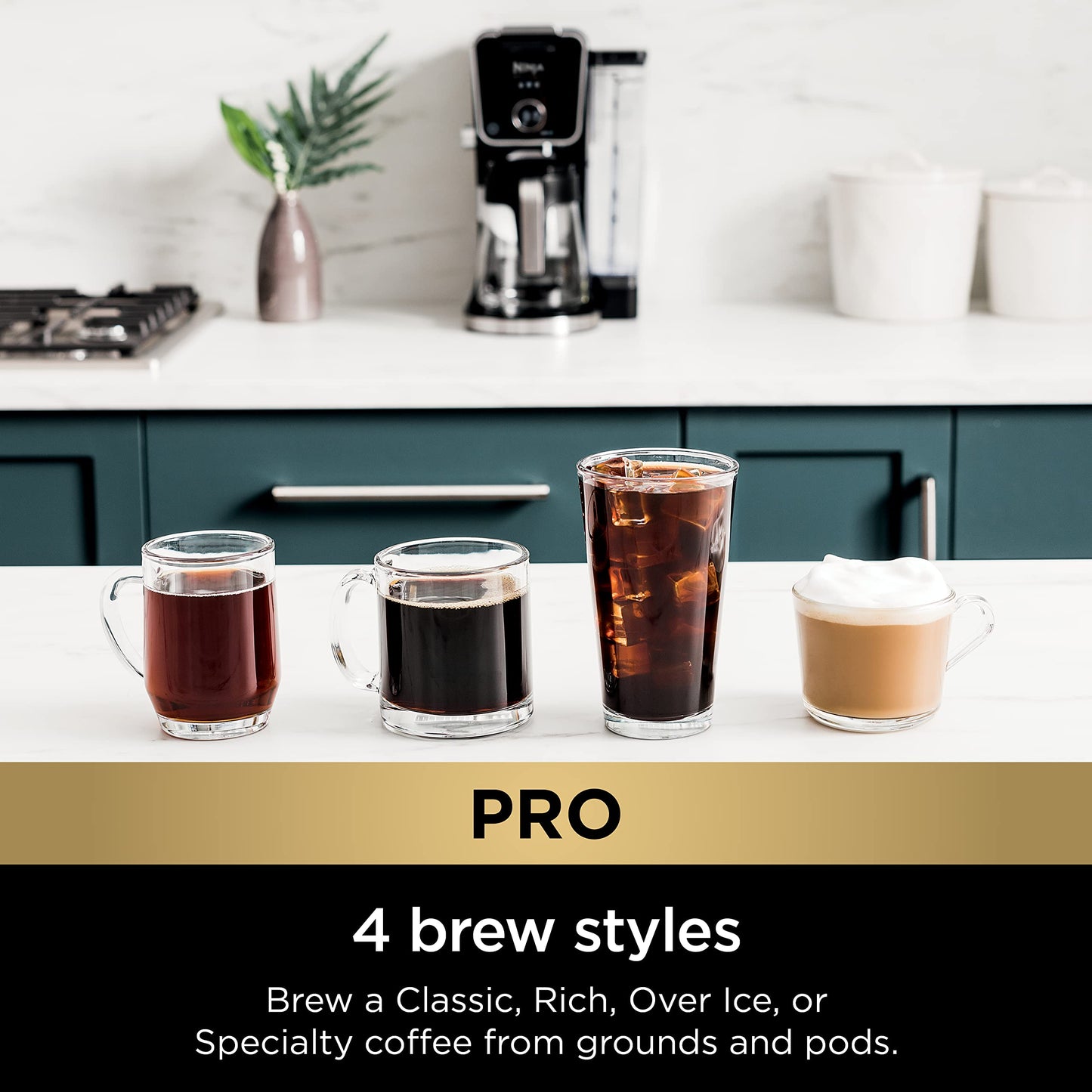 Dual Brew Coffee Maker with Frother and Pod Compatibility