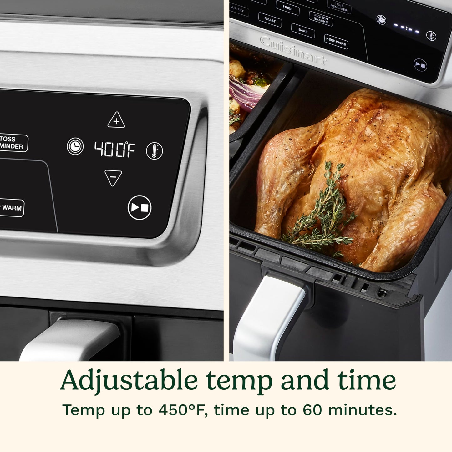 Dual Basket Air Fryer with Independent Cooking Zones