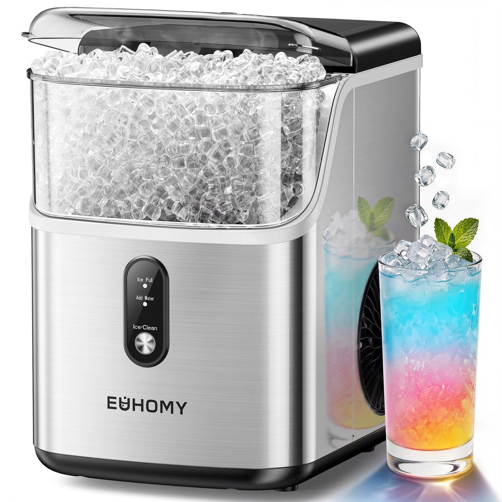 Countertop Nugget Ice Maker with Self-Cleaning System