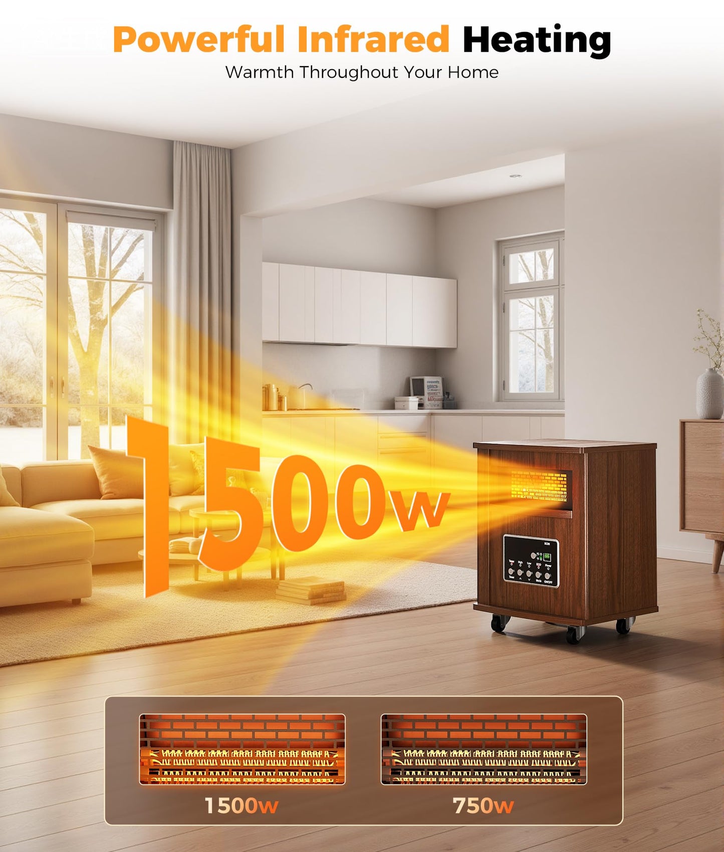 Portable Infrared Space Heater with Remote