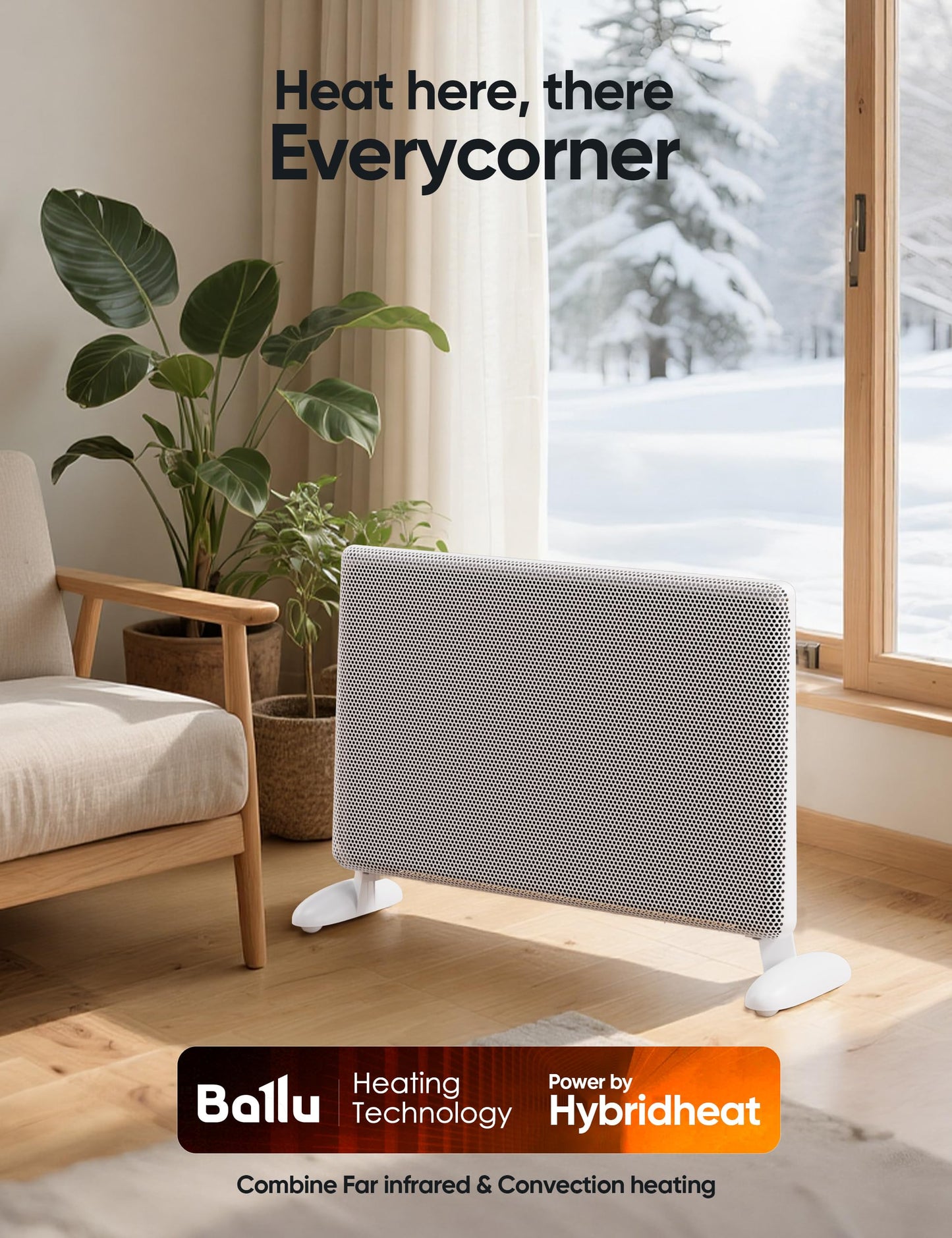 Smart Infrared Panel Heater with WiFi Control
