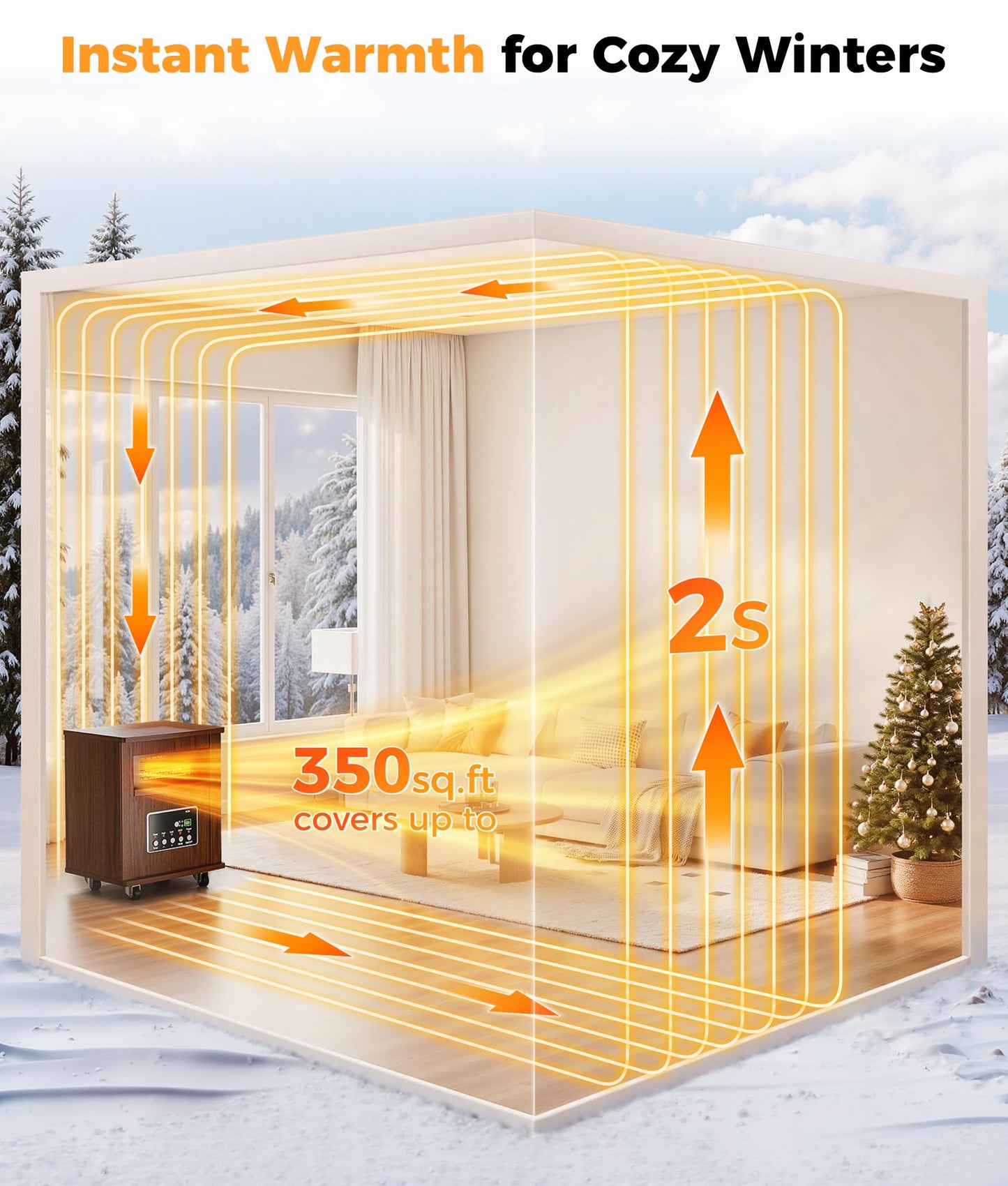 Portable Infrared Space Heater with Remote
