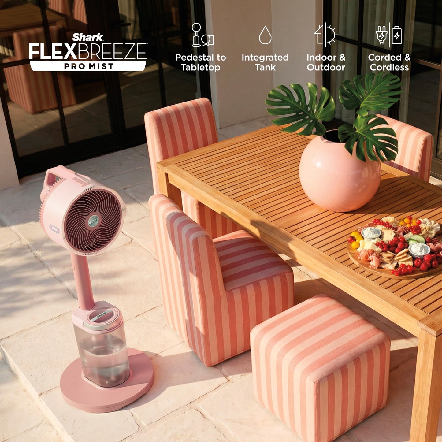Indoor & Outdoor Mist Fan with Portable Design