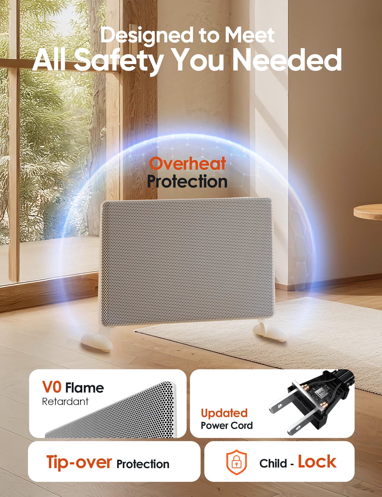 Smart Infrared Panel Heater with WiFi Control